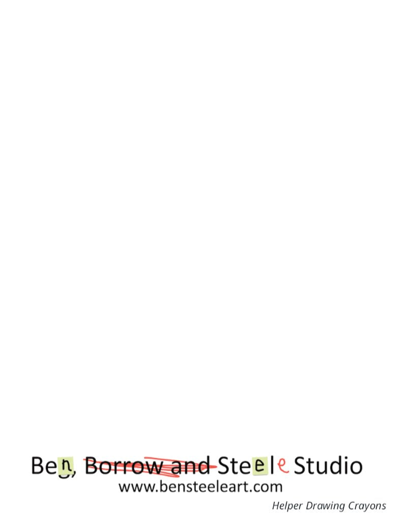 Helper Drawing Crayons Notecard