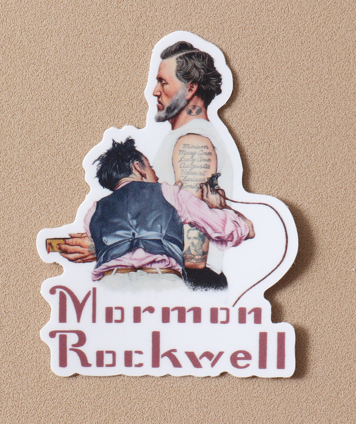 Mormon Rockwell 4-Inch Sticker