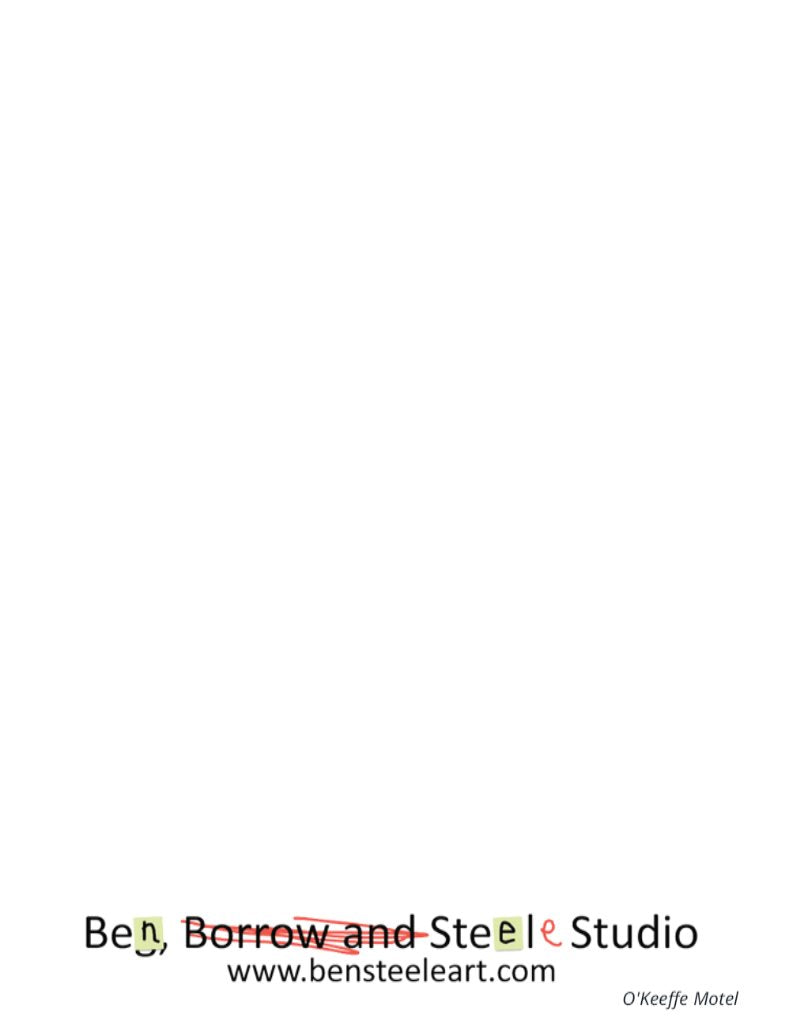 O'Keeffe Motel Notecard