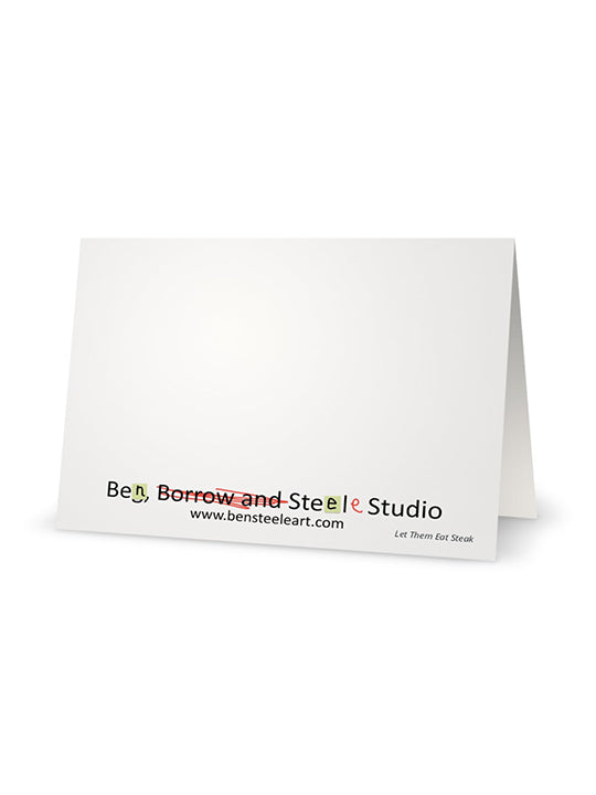 Let Them Eat Steak Notecard