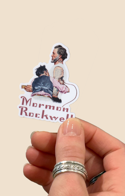 Mormon Rockwell 3-Inch Sticker