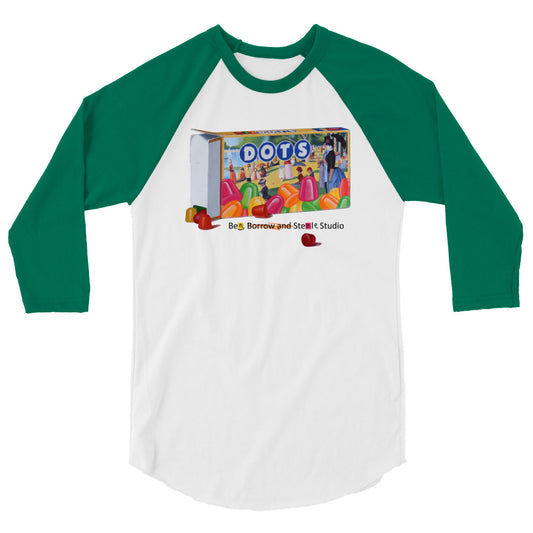 Seurat Dots 3/4 Sleeve Raglan T-shirt