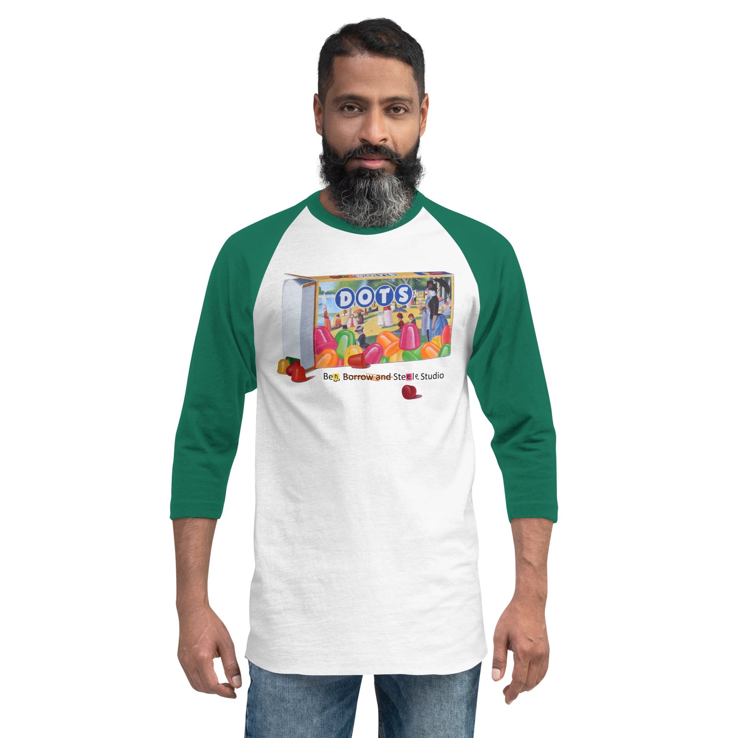 Seurat Dots 3/4 Sleeve Raglan T-shirt